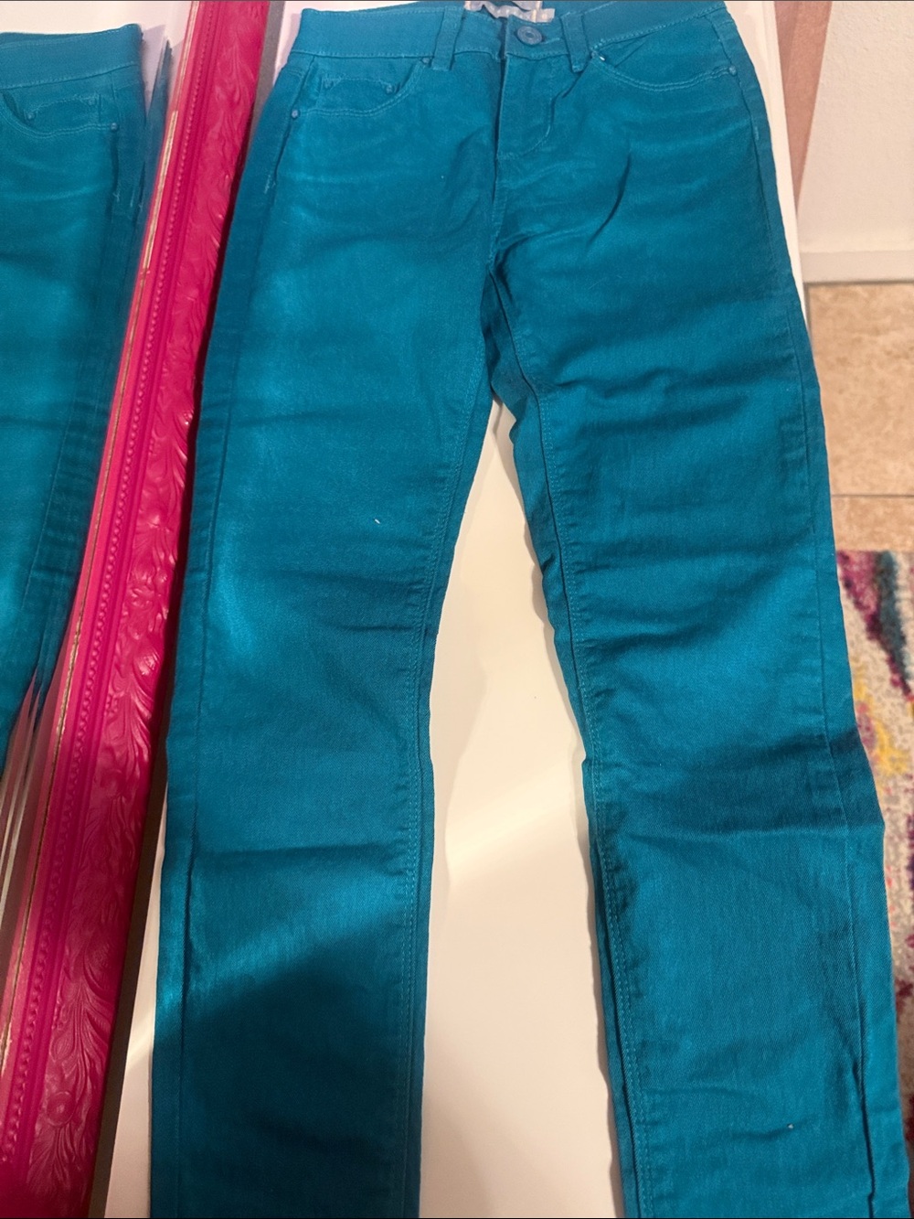 Indigo Rein Teal Kids Straight-Leg Jeans